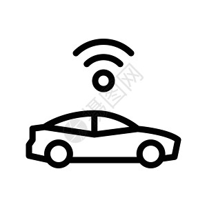汽车技术互联网的信号车辆技术海浪发动机标签汽车运输旅行插图横幅互联网插画