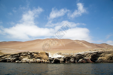 岛沙漠秘鲁帕拉卡斯的背景