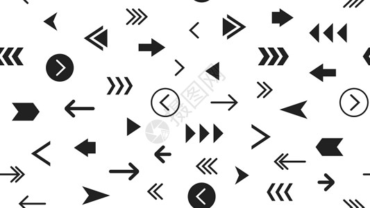 带箭头的无缝现代单色图案 白色背景上最受欢迎的黑色箭头打印纺织品织物几何学插图艺术背景图片