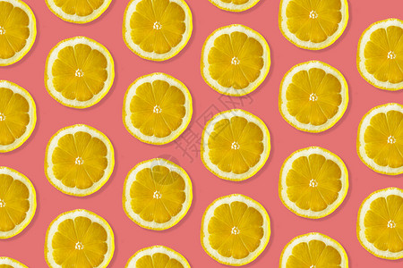 柠檬制作的创意图案果味墙纸背景黄色食物情调团体种子异国水果背景图片