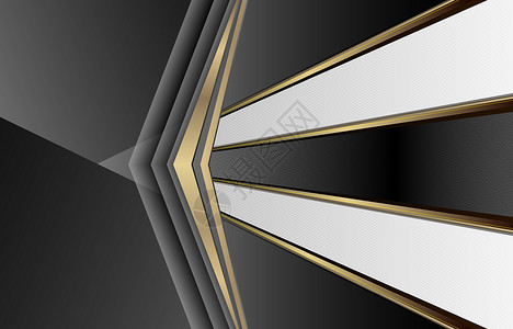 抽象背景黑金抽象背景黑色和金色科技箭头 带有白色和灰色箭头的矢量插图设计技术适用的网页横幅封面传单海报模板背景图片