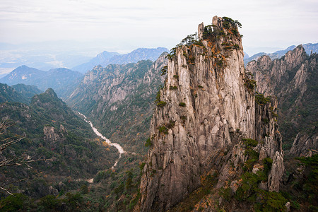 中国安徽黄山 黄山的西信从始至终峰峰落于中国黄山背景图片