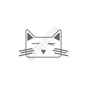猫图标标志设计插图 vecto小猫标签公司印花布诊所动物艺术兽医宠物吉祥物背景图片