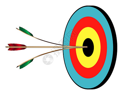 散射箭头靶心圆形传奇插图射箭绘画运动竞赛艺术品艺术背景图片