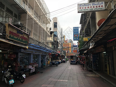 曼谷中华镇的街道背景图片