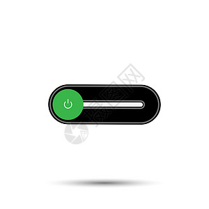 按钮被封闭在白色背景的绿色圆圈背景图片