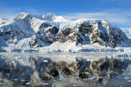 太阳南极地貌半岛晴天海洋山脉背景图片