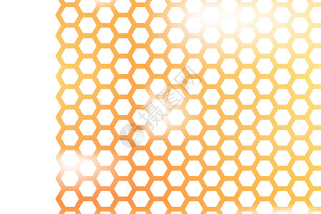六边形图案背景与蜂窝形状的金色背景 矢量图 具有闪光效果的图案 邀请函 海报 卡片 横幅 公告等的模板纹理 涂鸦风格食物梳子细胞蜜蜂金子橙子打插画