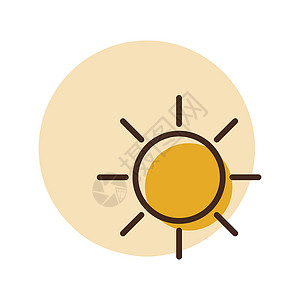 太阳矢量图标 好天气的象征气候气象圆形预报日落阳光天气日出插图晴天背景图片