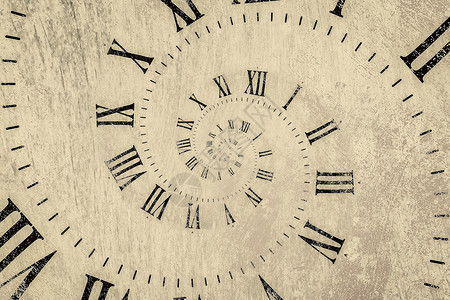 德罗斯特Droste 效果背景与无限时钟螺旋 与时间相关的概念的抽象设计小时商业运动想像力测量滴答指针催眠环形警报背景