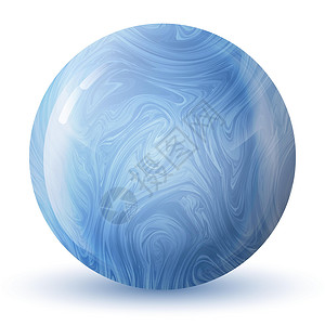 蓝色球体玻璃蓝色球或珍贵珍珠 光滑现实的球 3D抽象矢量插图在白色背景上突出显示 大金属泡沫和阴影水晶塑料反射气泡艺术网络球体玻璃球圆圈插画