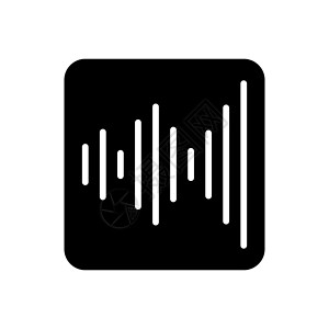 均衡器频率矢量字形图标 音频信号声波音乐波形海浪录音机嗓音体积脉冲收音机插图背景图片