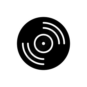 乙烯基 recordlp 记录矢量字形 ico旋律光盘磁盘塑料岩石音乐歌曲专辑流行音乐留声机插画