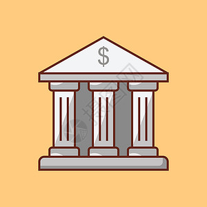 银行法院金融建筑投资建筑学银行业贷款商业柱子插图背景图片