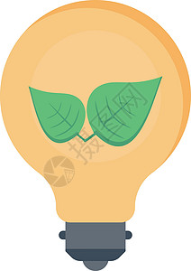 功电绿色灯泡植物注意力震惊插图危险收费电压标识背景图片