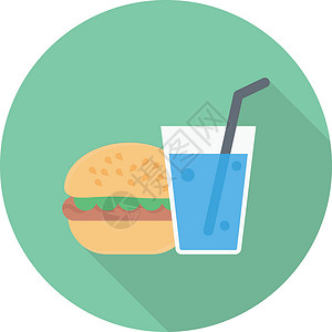 果汁苏打可乐牛肉插图包子菜单午餐饮料小吃面包背景图片