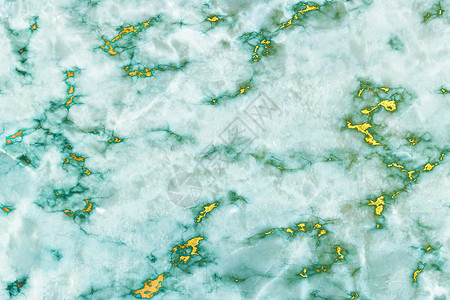 浅海洋色大理石和深金色矿物云深色豪华室内纹理表面背景图片