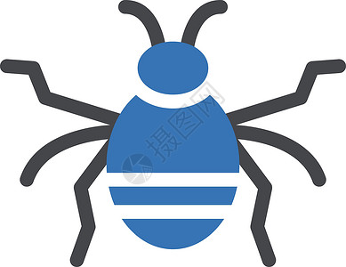 勒索软件昆虫商品电脑标识网络漏洞白色甲虫动物瓢虫软件插画