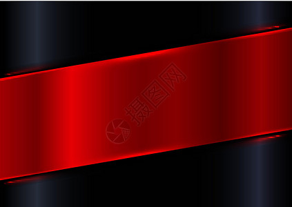 具有红色激光照明效果的黑色渐变光泽背景上的抽象红色闪亮对角线板背景图片
