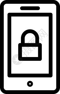 手机电话网站黑色插图网络安全隐私密码商业挂锁互联网背景图片
