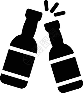 乐堡啤酒芝玻璃果汁瓶子酒精黑色红色藤蔓庆典餐厅酒厂插画