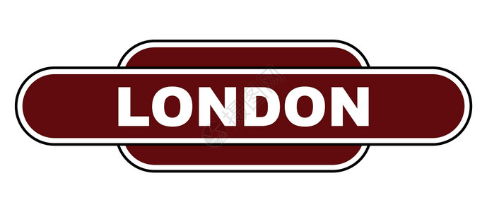 伦敦老旧时装站名号标志平台插图盘子铁路蒸汽车站绘画艺术品牌匾艺术背景图片