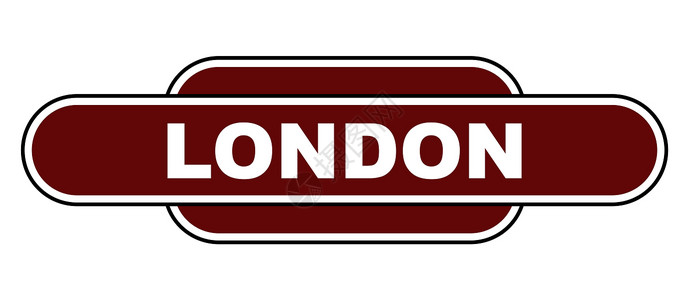 伦敦老旧时装站名号标志车站插图城市蒸汽绘画艺术艺术品牌匾铁路盘子背景图片