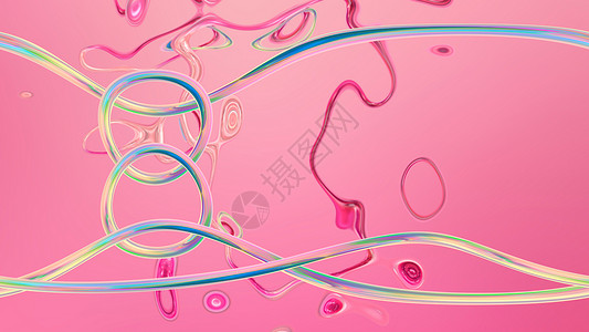 带灯光线的抽象粉红色背景粉色艺术3d渲染背景图片