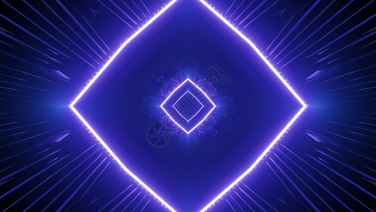 菱形霓虹灯隧道的 3d 插图背景图片