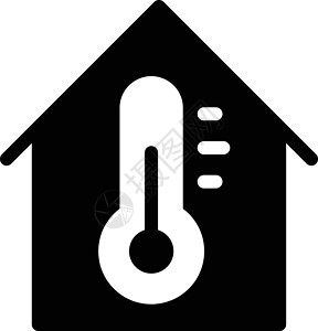 室内温度控制建筑黑色按钮标识白色温度计天气插图房间背景图片