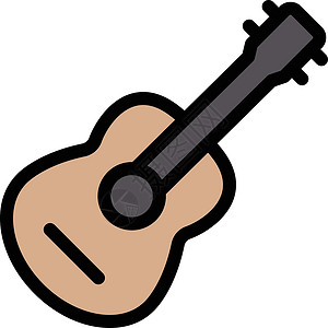 吉他手音乐娱乐歌曲白色金属乐器声学低音插图旋律背景图片