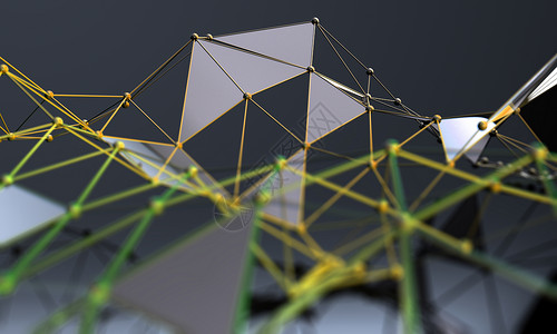 科学技术背景 业务和 connectio线条媒体三角形商业粒子矩阵科学墙纸数据3d背景图片