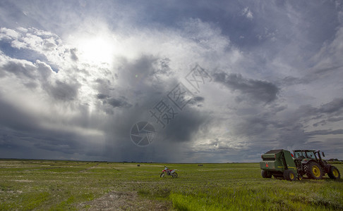 加拿大帕蕊雷风暴云风暴农作物国家场景危险乡村警告背景图片