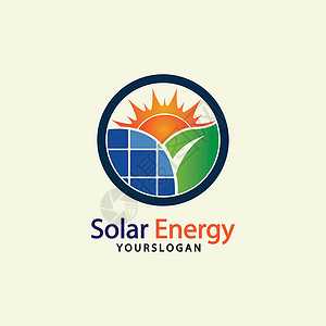 太阳太阳能标志设计模板 太阳能技术标志设计活力阳光回收公司圆圈商业网络叶子玻璃创新背景图片