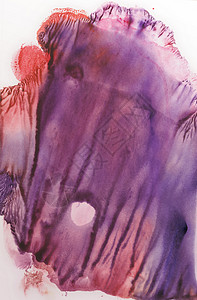 蓝紫色和红色水彩背景 抽象对称绘画背景图片