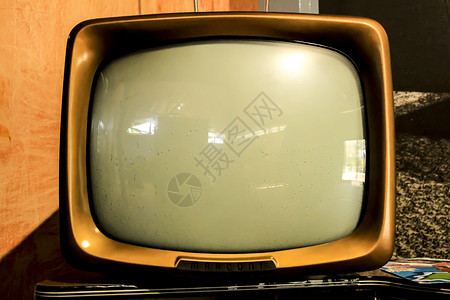 马可尼电视和酒吧内阁管子程序手表屏幕古董触角技术模拟展示电气背景图片