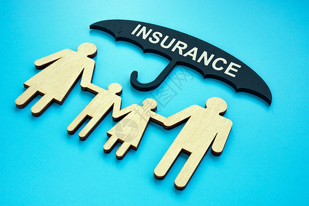 保护伞的素材人寿保险概念 一个保护家庭的保护伞帮助健康保险生活医疗保健援助商业安全卫生医疗保险背景
