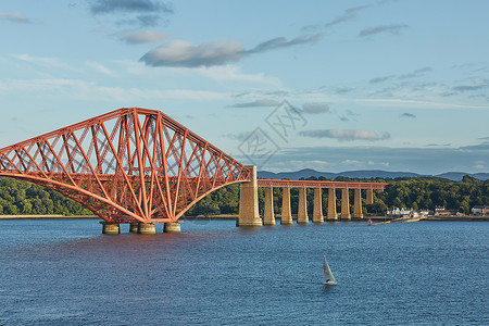 连接南皇后区爱丁堡和北皇后区费夫的苏格兰福特铁路桥支撑工程交通桥梁城市铁路技术海岸旅游运输背景图片