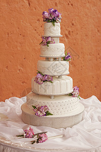 结婚周年素材白结婚蛋糕 装饰花朵幸福桌子纪念日婚礼面包派对周年新娘生日已婚背景
