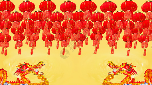 龙日中国新年日庆典的绿灯侠旅行游客灯笼传统红灯笼节日新年吸引力团体文化背景