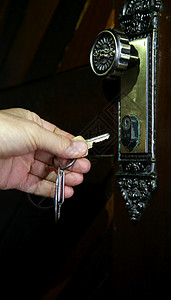 键锁商业住宅房地产入口钥匙金融公寓房子金属抵押房地产金融高清图片素材