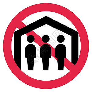 社会疏远19 矢量图标说明禁止 Mar预防风险感染隔离插图医疗疾病社区人群社交插画