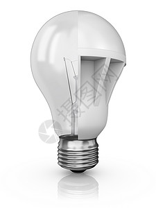 灯的拼贴画白色灯泡历史力量技术活力储蓄创新玻璃灯光背景图片