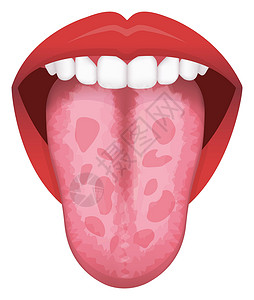 舌头健康标志矢量图地理舌头高清图片