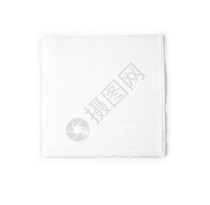 纸面纳皮金餐巾纸餐巾正方形厨房白色背景图片