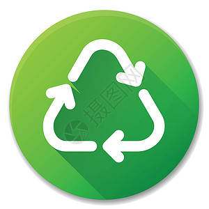 矢量回收绿色圆圈图标设计背景图片