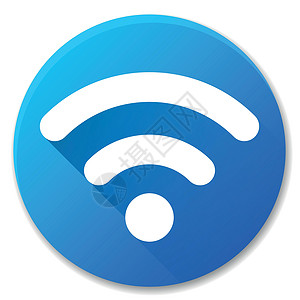 无线网络蓝色圆圈图标设计按钮背景图片