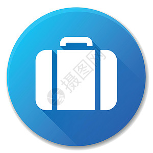 手提箱蓝色圆圈图标设计旅行公文包网络文件夹按钮背景图片