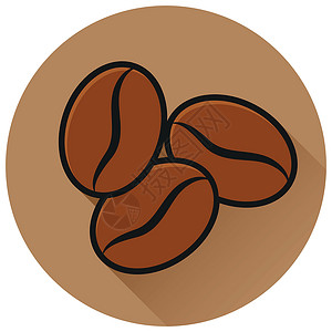 咖啡豆圆平面 ico背景图片