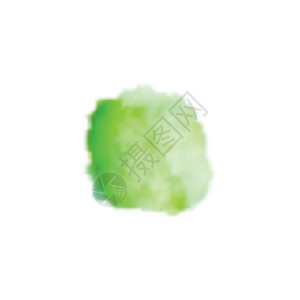 白色背景上的水彩绿色涂抹 网页 模板 海报 卡片 装饰 包装纸的矢量插图 柔和的颜色抽象水彩画图案液体手绘框架画笔气泡印迹中风艺背景图片
